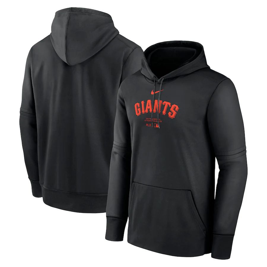 Men 2025 MLB San Francisco Giants Black Nike hoodie style 2